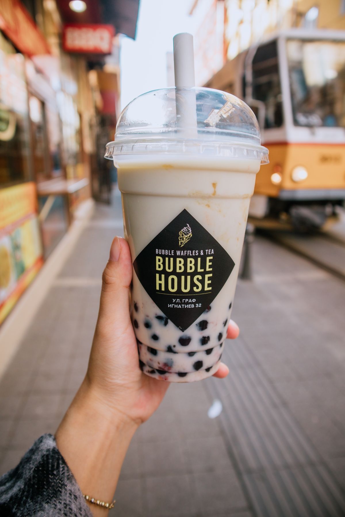 Bubble Tea in der Stadt