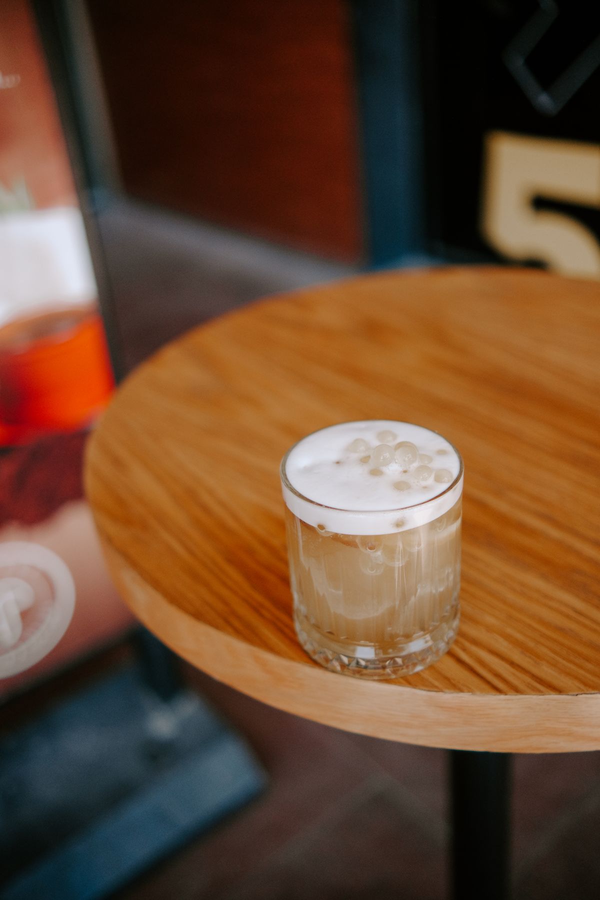 Cremiger Bubble Tea im kurzen Glas